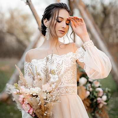 Wedding dress Boho, country